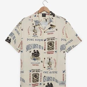 Tortuga Cream Nautical Print Casual Shirt